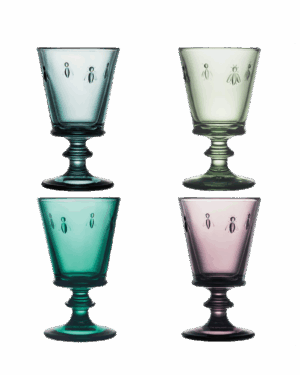 La Rochere Bee Wine Glasses. Mixed Set of 4