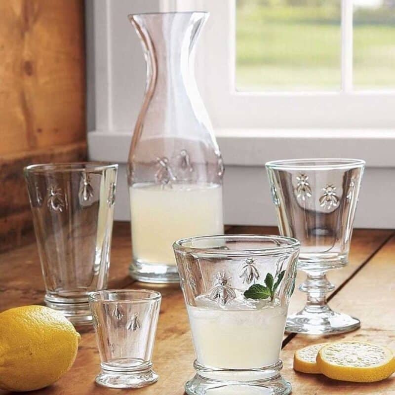 La Rochere Bee Carafe and Glassware Clear Glass