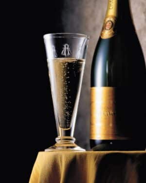 La Rochere Bee Champagne Flute With Champagne Bottle