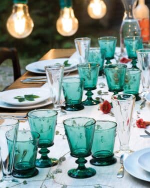 La Rochere Bee Glassware in Emerald