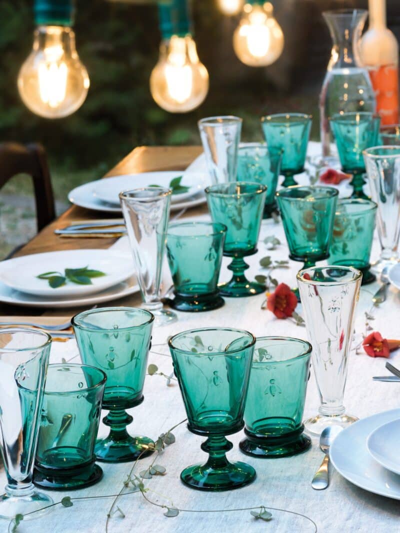 La Rochere Bee Glassware in Emerald