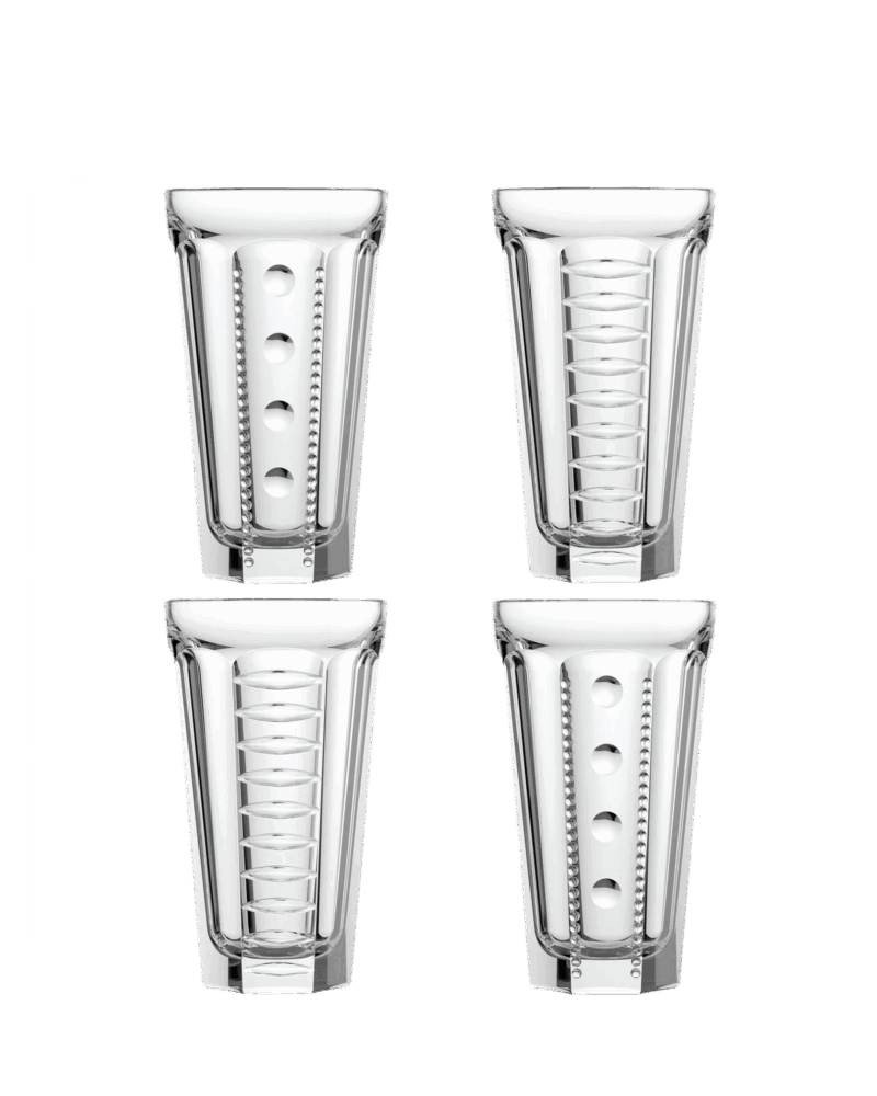 La Rochere Saga Tall Tumbler. Mixed Set of 4