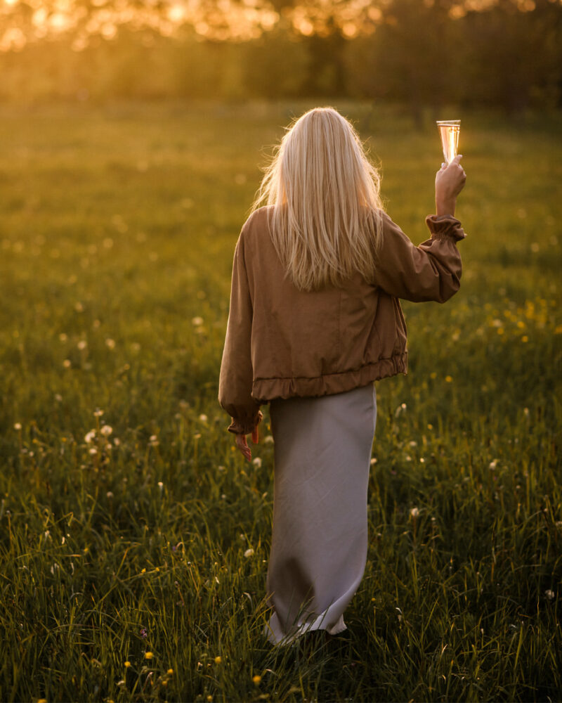 La Rochere Champagne Flute Held High