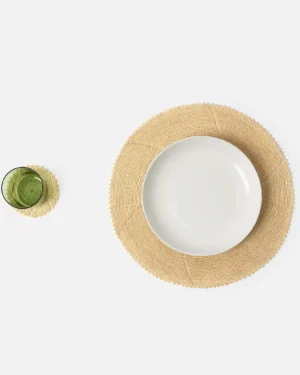 Akora-raffia-round-placemat-handcrafted-2 Akora Placemat