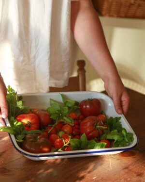 Falconware Enamel Dish With Roasted Tomatoes