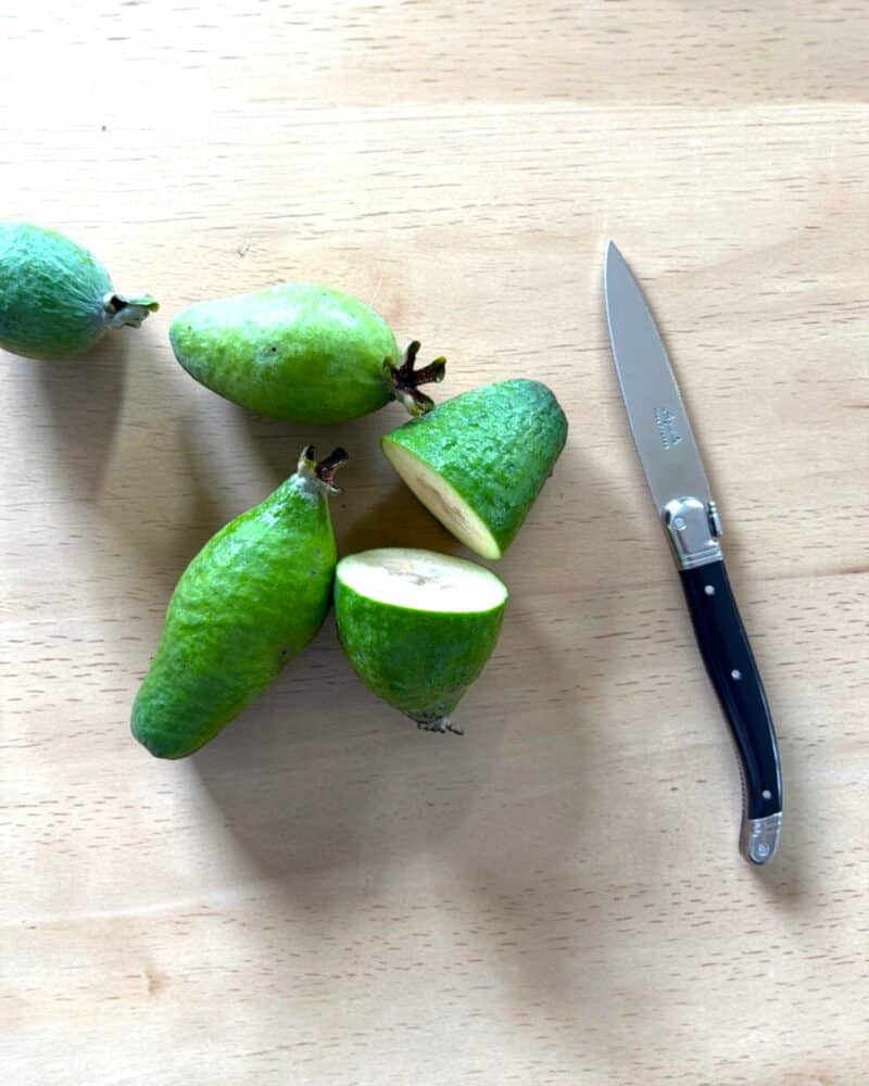 Laguiole Paring Knife Black with Feijoas