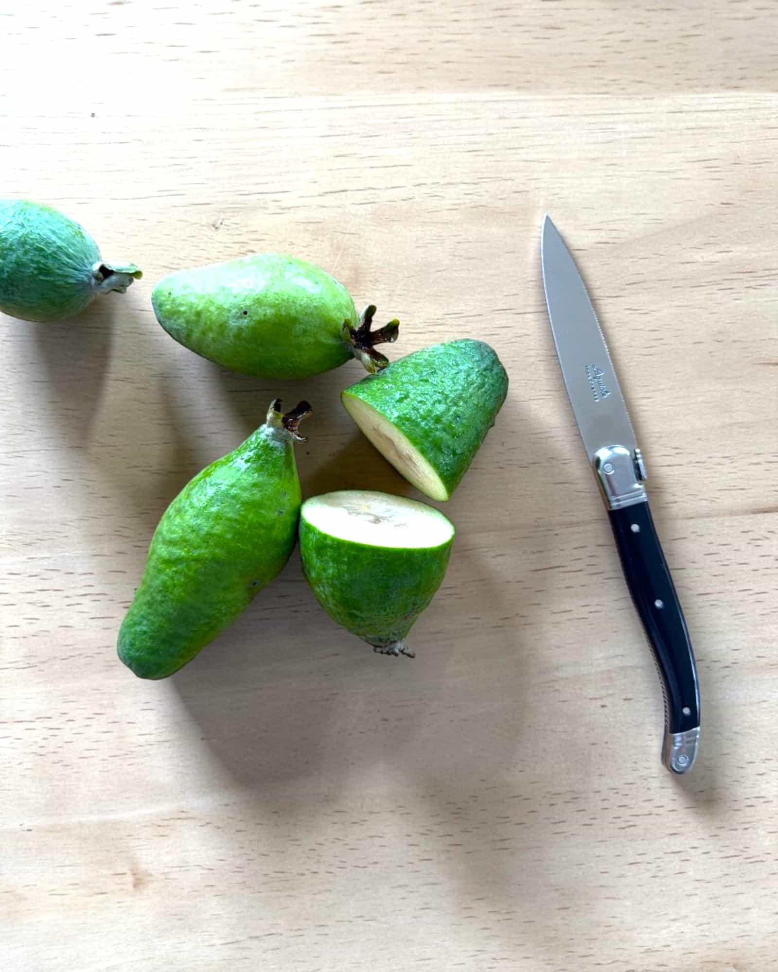 Laguiole Paring Knife Black with Feijoas