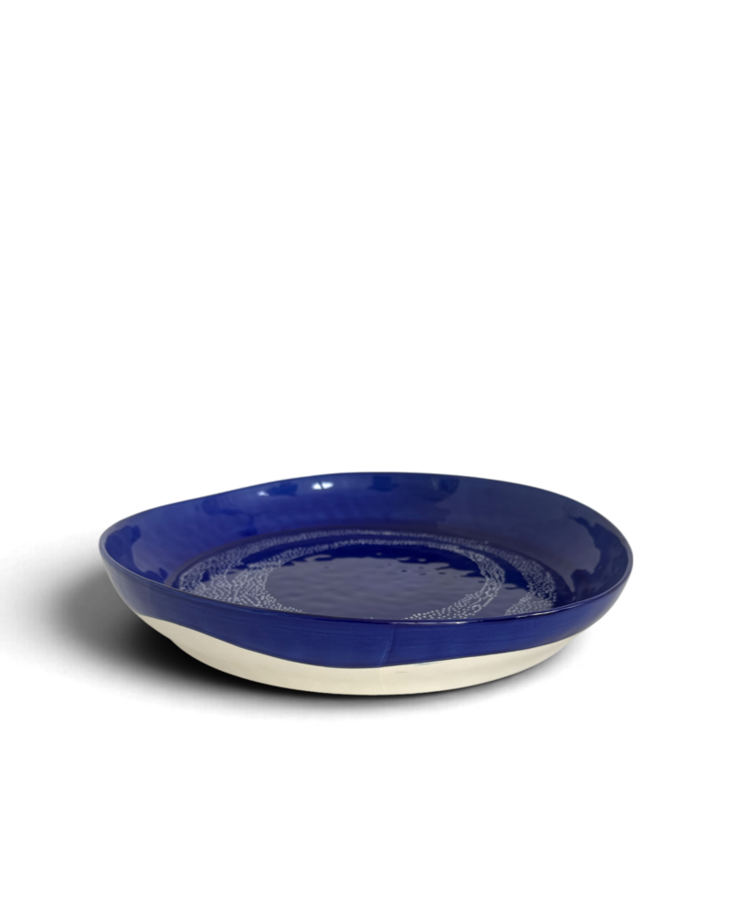 Ottolenghi FEAST Deep Serving Plate - Blue with White Dots