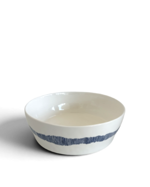 Ottolenghi FEAST Salad Bowl - White with Blue Stripes
