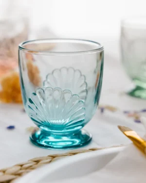 La Rochere Belle-ile tumbler in blue on dining table