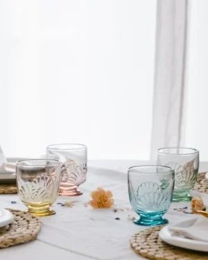 La Rochere Belle-ile tumblers in mixed set of four on dining table