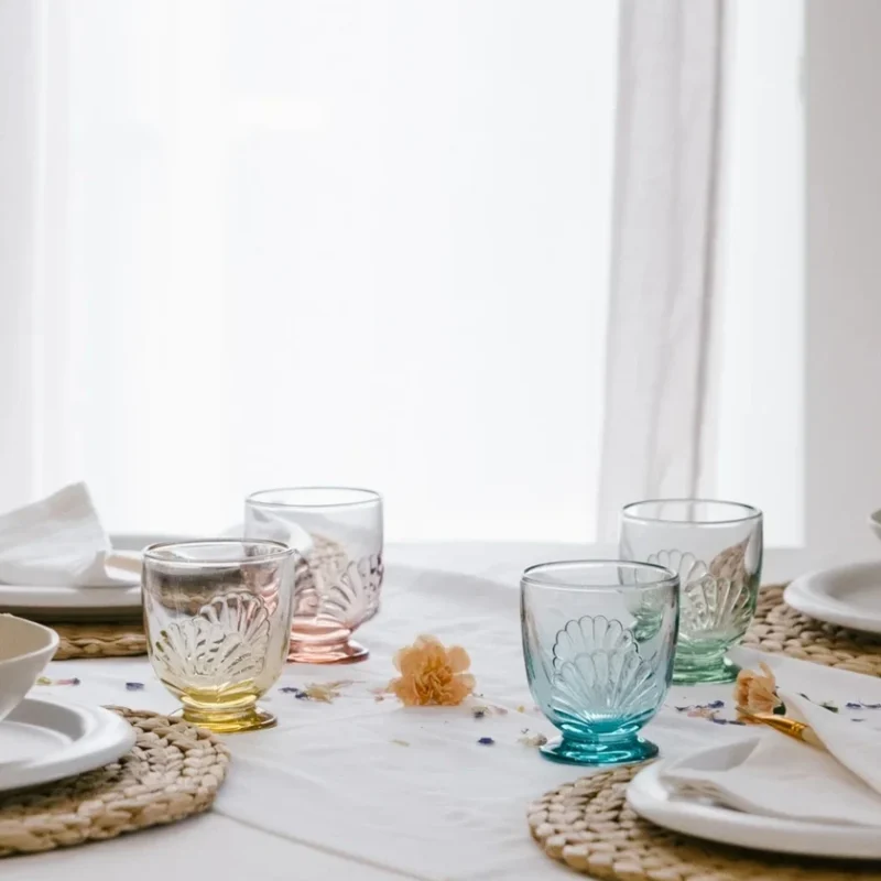 La Rochere Belle-ile tumblers in mixed set of four on dining table