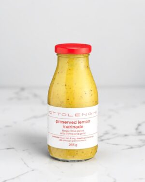 Ottolenghi Preserved Lemon Marinade on Marble Counter